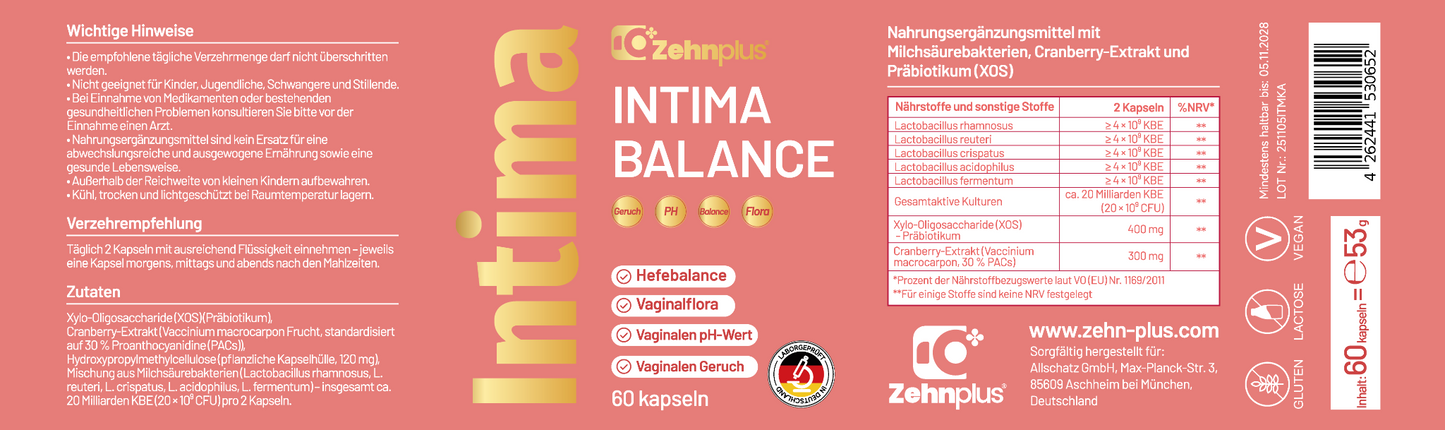 Zehnplus INTIMA BALANCE Kapseln