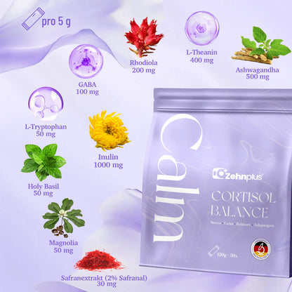 Equilibrio en lugar del estrés – día a día con ashwagandha, L-teanina, rhodiola y azafrán