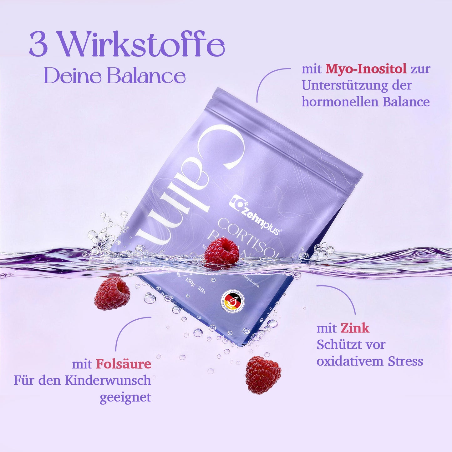 Equilibrio en lugar del estrés – día a día con ashwagandha, L-teanina, rhodiola y azafrán