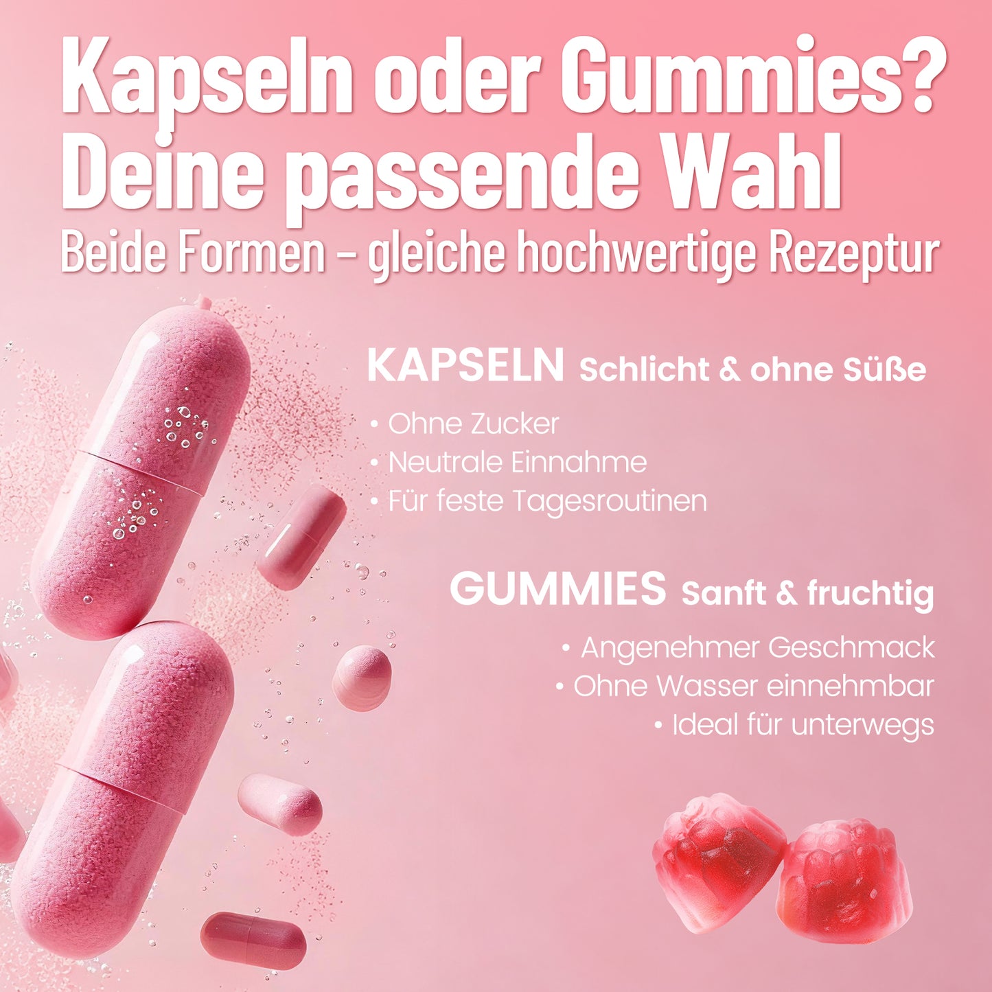 Capsules Intima Hair Balance + avec nutriments pour l'équilibre intime, les cheveux, la peau et les ongles, répondant aux besoins quotidiens des femmes. Vegan, testées en laboratoire, fabriquées en Allemagne.